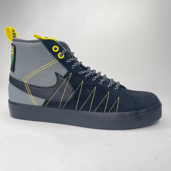 Nike SB Zoom Blazer Mid Premium Acclimate Grey Black Shoes - Picture 2 of 10